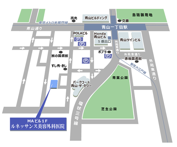青山本院のマップ