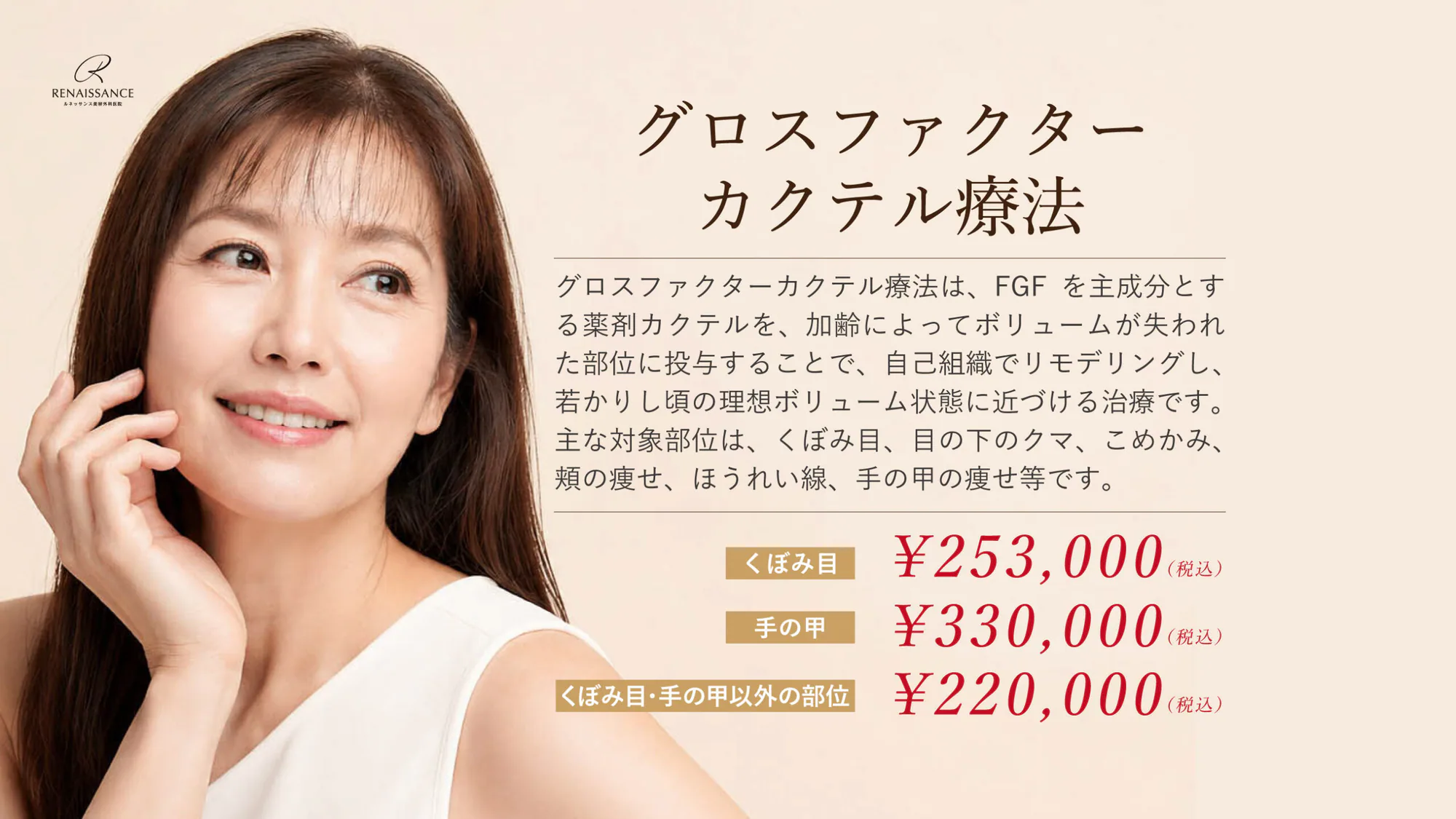 成長因子 ブースター治療（くぼみ目）